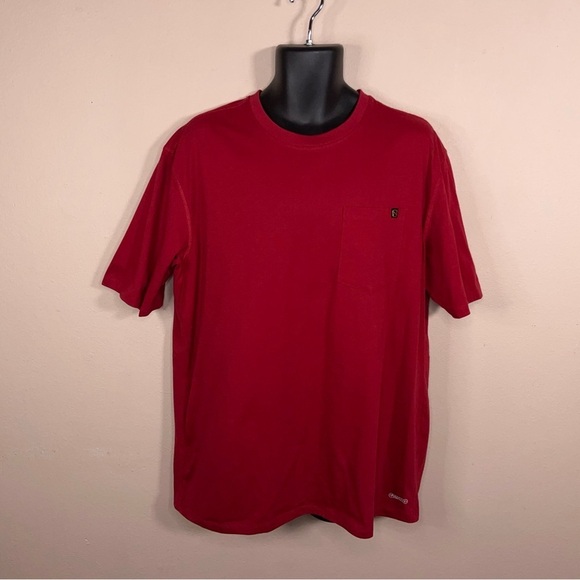 XL Noble Outfitters Red Classic Work Tee Mens Short Sleeve Opaque Heavy Cotton - Picture 11 of 14